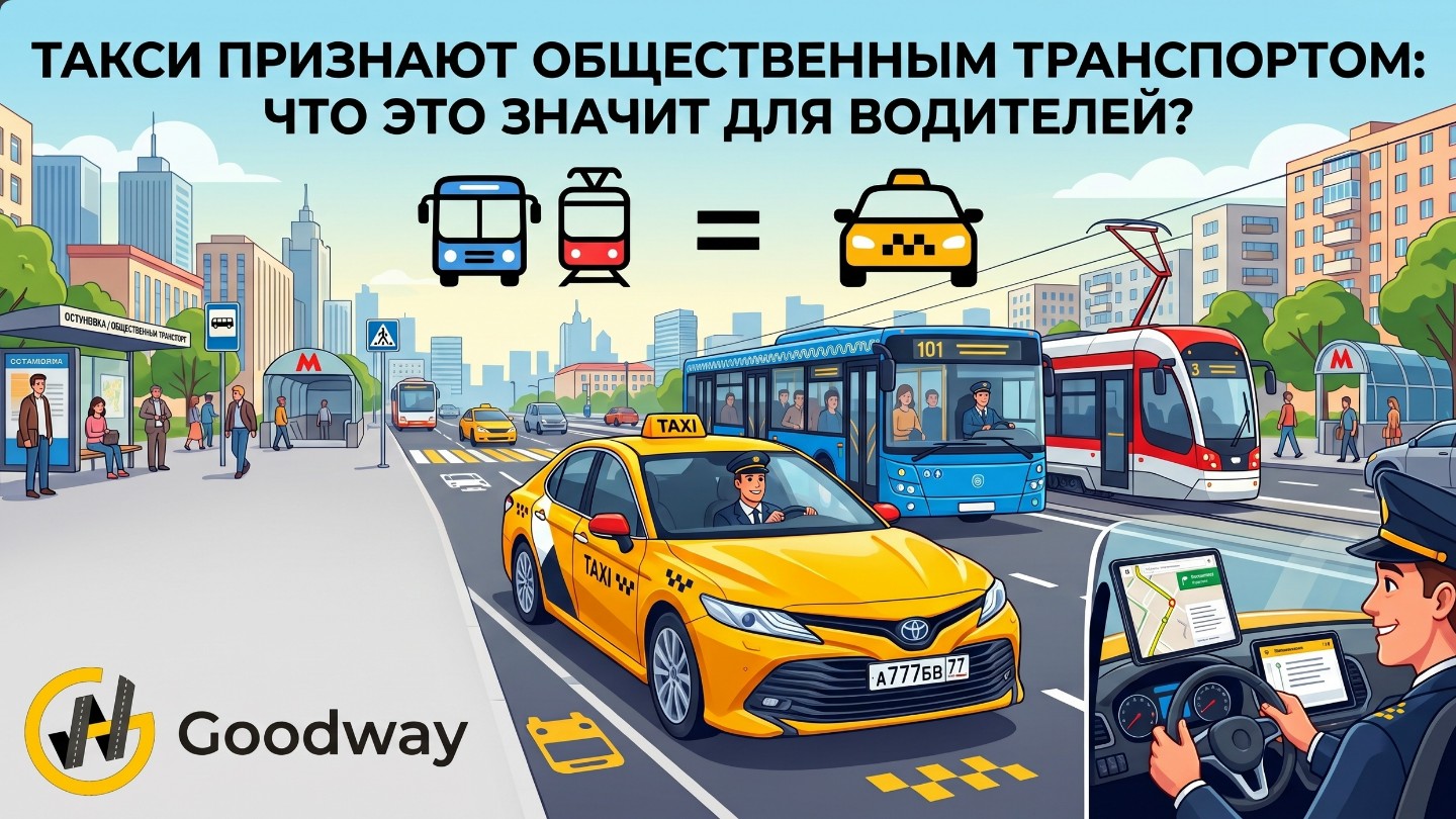 Такси хотят признать общественным транспортом
