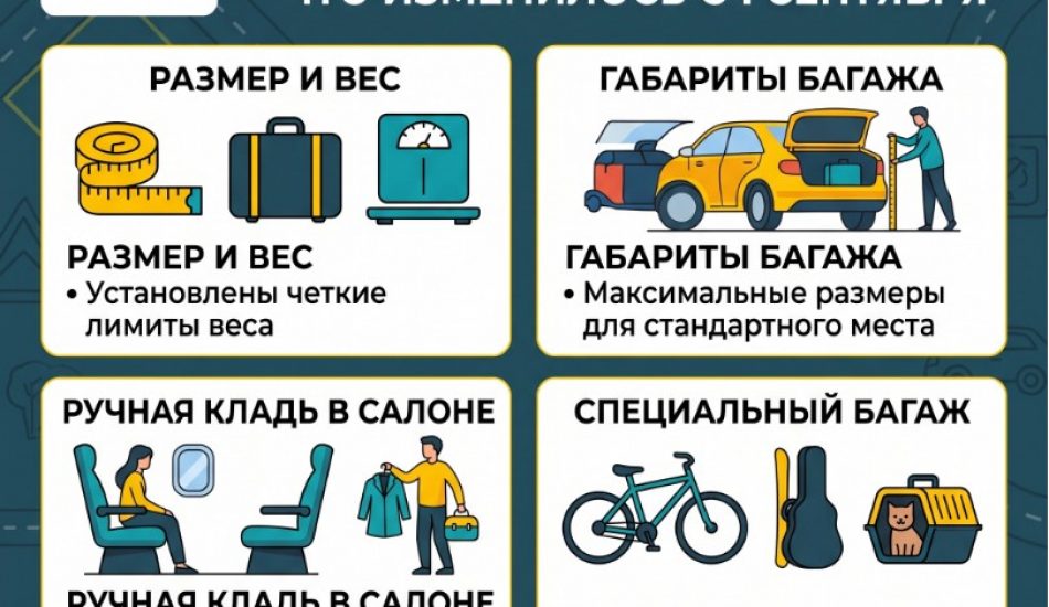 Новые правила перевозки багажа в такси с 1 сентября 2026 года